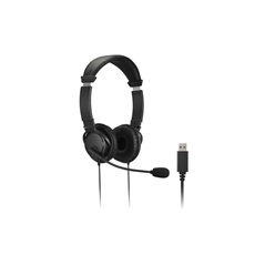 KENSINGTON Fejhallgató mikrofonnal (HiFi USB Headphones with Mic and Volume Control Buttons USB-A)