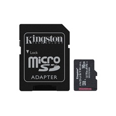 KINGSTON Memóriakártya MicroSDHC 16GB Industrial C10 A1 pSLC + Adapter