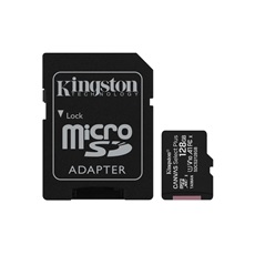 KINGSTON Memóriakártya MicroSDXC 128GB Canvas Select Plus 100R A1 C10 + Adapter