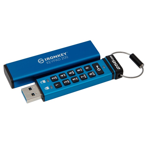 KINGSTON Pendrive 256GB, Ironkey Keypad 200 AES-256 FIPS 140-3 Lvl 3