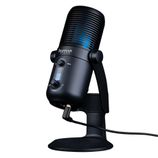KONIX - DRAKKAR PC Fury Pro Asztali Streaming Mikrofon USB-s Tripod Állványnal, Fekete