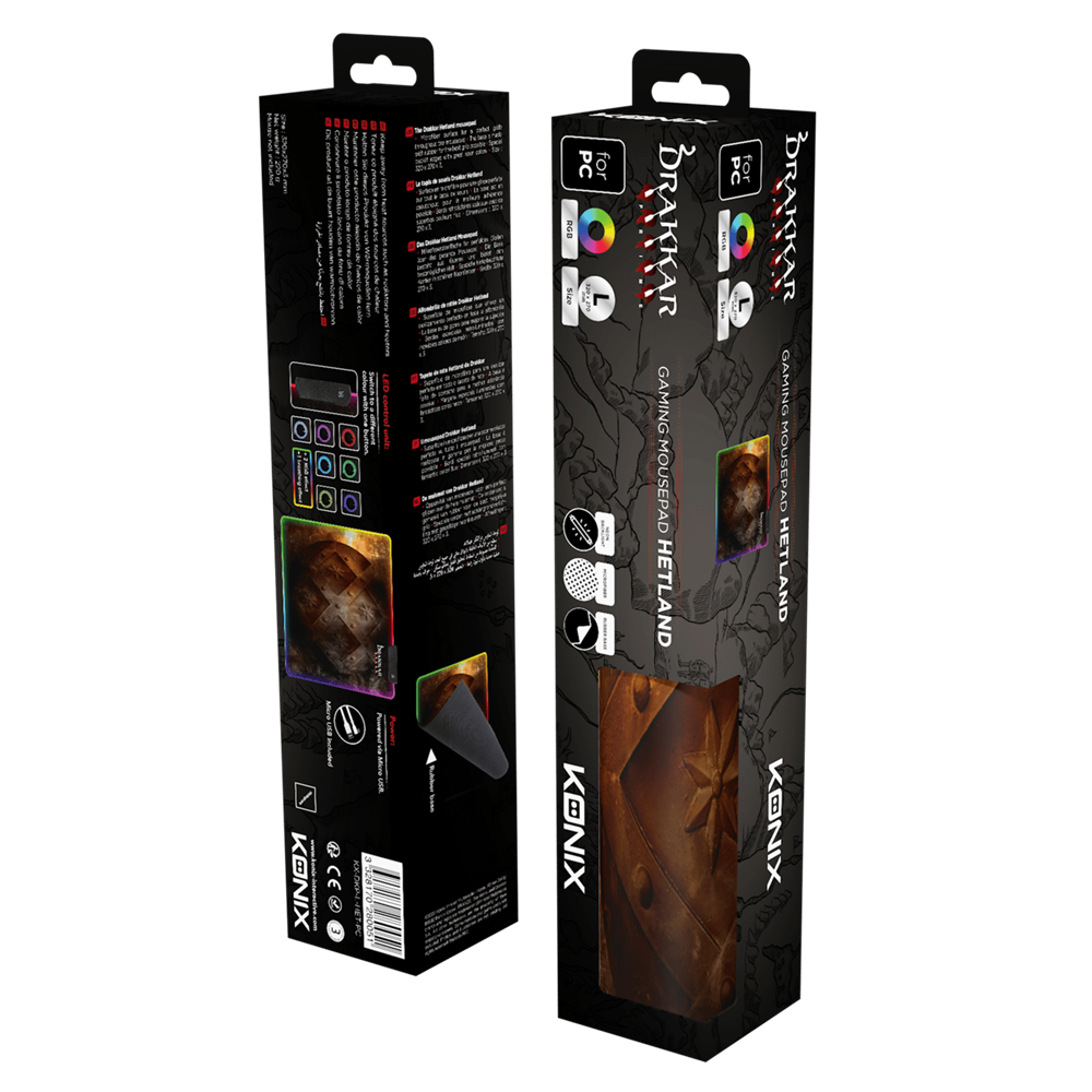 Konix Drakkar Barre LED Gaming Con Effetto Fiamma RGBIC - Altezza 30 Cm - Sincronizzazione Musicale E Domotica Tuya
