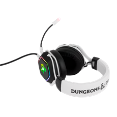 KONIX - DUNGEONS & DRAGONS "Rainbow" 7.1 Fejhallgató Vezetékes Gaming Stereo Mikrofon, Fehér-Fekete