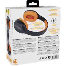 KONIX - JUJUTSU KAISEN 2.0 Fejhallgató Bluetooth Vezeték Nélküli Gaming Stereo Mikrofon, Fekete-Narancs
