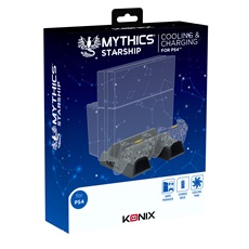 KONIX - MYTHICS PS4 Konzol hűtő + Töltő állomás + Játék tartó, Fekete