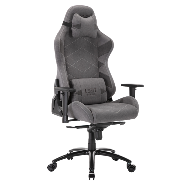 L33T Gaming Elite V4 Gamer szék (SOFT CANVAS) Light grey w. Decor