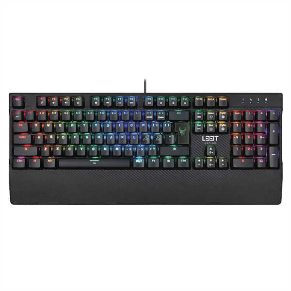 L33T Gaming MEGINGJÖRD - FULL MECHANICAL W.RGB (US Layout) Gamer billentyűzet