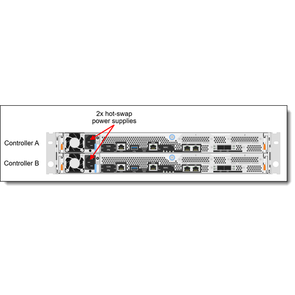 LENOVO DM storage - DM5100F AFA (128GB Cache) 8x 16/32GB FC, Dual Contr. (24TB - 2x 6x1.9 TB NVMe SSD), 3Y 24x7x4+YDYD.