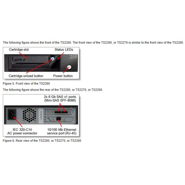 LENOVO TAPE - TS2280 külső szalagos tároló, LTO8 Half-High, 1 drive, SAS, (1 kazettás)