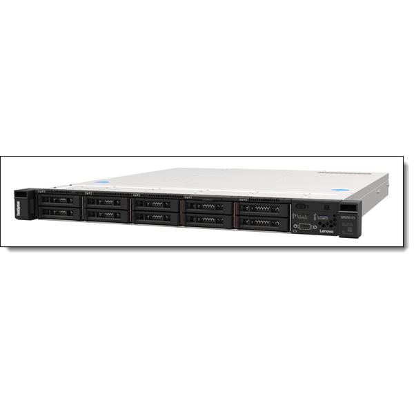 LENOVO rack szerver - SR250 V3 (2.5"), 8C E-2468 2.6GHz, 1x32GB, NoHDD, 5350-8i, XCC2: P, 1x800W.