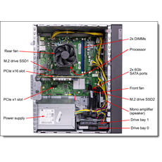 LENOVO torony szerver - ST45 V3 (3.5"), 4C AMD EPYC 4124P 3.8GHz, 1x16GB, 2x 900GB 5400 PRO RI SSD, Software RAID, 500W.