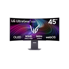 LG OLED Gaming 240Hz ívelt smart monitor 45" 45GX950A, 3440x1440, 21:9, 275cd/m2, 1ms, HDMIx2/Displaypor/USBx2/USB-C