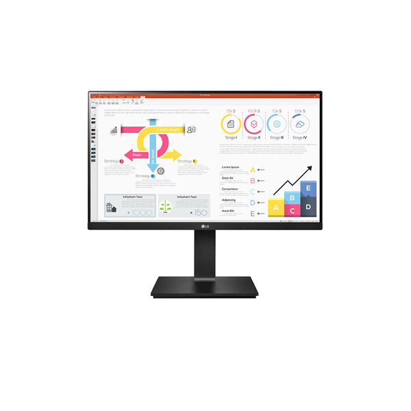 LG IPS monitor 23.8" 24QP750P, 2560x1440, 16:9, 300cd/m2, 5ms, HDMI/DisplayPort/USB-C/2xUSB, Pivot