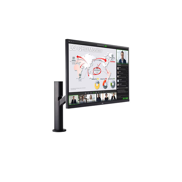 LG IPS monitor 31.5" 32QP88NP, 2560x1440, 16:9, 350cd/m2, 5ms, 2xHDMI/DisplayPort/USB-C/2XUSB, Pivot, hangszóró