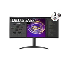 LG Ívelt IPS monitor 34" 34WP85C, 3440x1440, 21:9, 300cd/m2, 5ms, 2xHDMI/DisplayPort/USB-C/2xUSB, hangszóró