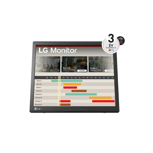 SKitphrati 17 inch monitor 10 punts multi-touch capacitief, touchscreen beeldscherm HDMI VGA Type B, 1280x1024, 75HZ 4:3 TN Panel, Vesa 75x75 PC Monitor voor Raspberry Pi Win11/10, zwart