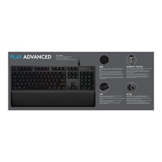LOGITECH Billentyűzet - G513 Lightsync RGB Mechanikus Gaming Vezetékes (Tactile) GX Brown Carbon, US