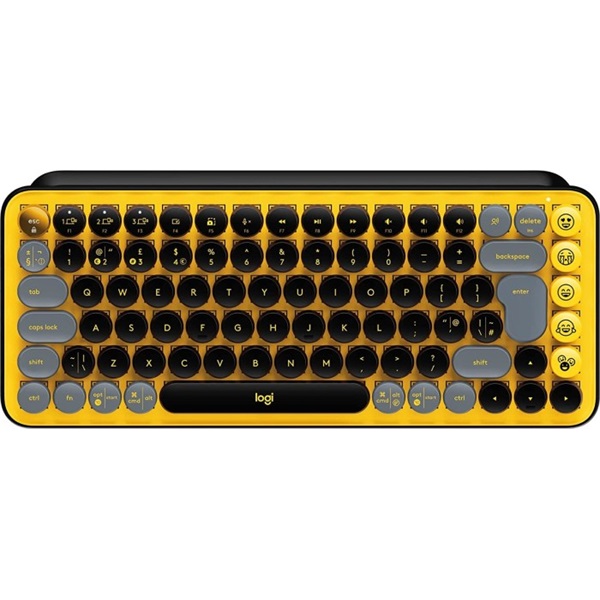 LOGITECH Billentyűzet - POP Keys Mechanikus Vezeték Nélküli + (Emoji gombok) Blast Yellow, US