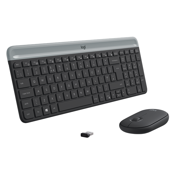 LOGITECH Billentyűzet + egér - MK470 Slim Vezeték Nélküli Combo, US