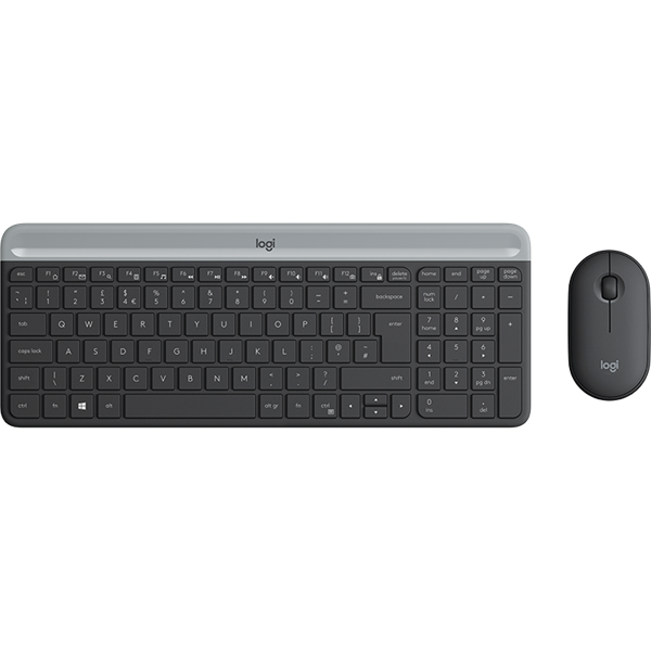 LOGITECH Billentyűzet + egér - MK470 Slim Vezeték Nélküli Combo, US