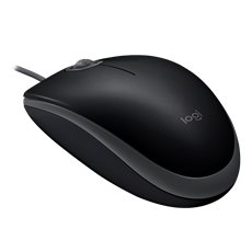 LOGITECH Egér - B110 Vezetékes Optikai Silent, Fekete