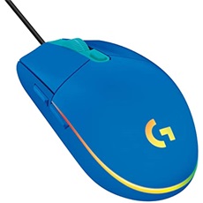 LOGITECH Egér - G203 Lightsync RGB Vezetékes Gaming, Kék