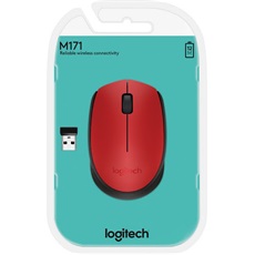 LOGITECH Egér - M171 Vezeték Nélküli Optikai, Vörös