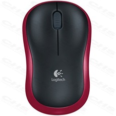 LOGITECH Egér - M185 Vezeték Nélküli Optikai Nano, Piros