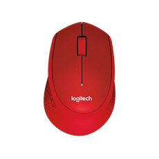 LOGITECH Egér - M330 Silent Plus Vezeték Nélküli Optikai, Piros