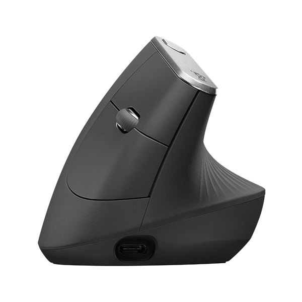 LOGITECH Egér - MX Vertical Ergonomic Bluetooth Optikai, Fekete