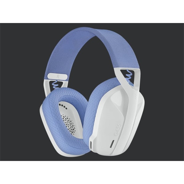 LOGITECH Fejhallgató 2.0 - G435 Vezeték Nélküli Gaming Mikrofonos , Fehér-kék