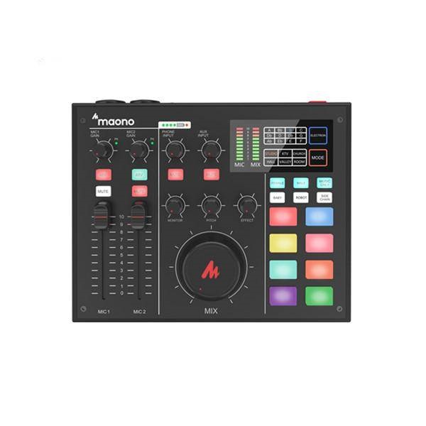MAONO Audio Mixer AU-AM100, All-In-One Podcast Production Studio