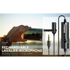 MAONO Tölthető Mikroport AU-100R, Rechargeable Omnidirectional Lapel Microphone