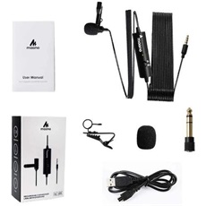 MAONO Tölthető Mikroport AU-100R, Rechargeable Omnidirectional Lapel Microphone