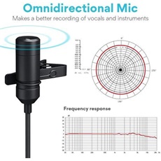 MAONO Tölthető Mikroport AU-100R, Rechargeable Omnidirectional Lapel Microphone