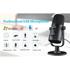 MAONO USB Podcast Mikrofon AU-902, USB Microphone Set Cardioid Condenser Podcast Mic