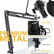 MAONO USB Podcast Mikrofon szett AU-PM420, Podcast Microphone Kit Professional Sound Chipset