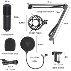 MAONO USB Podcast Mikrofon szett AU-PM420, Podcast Microphone Kit Professional Sound Chipset