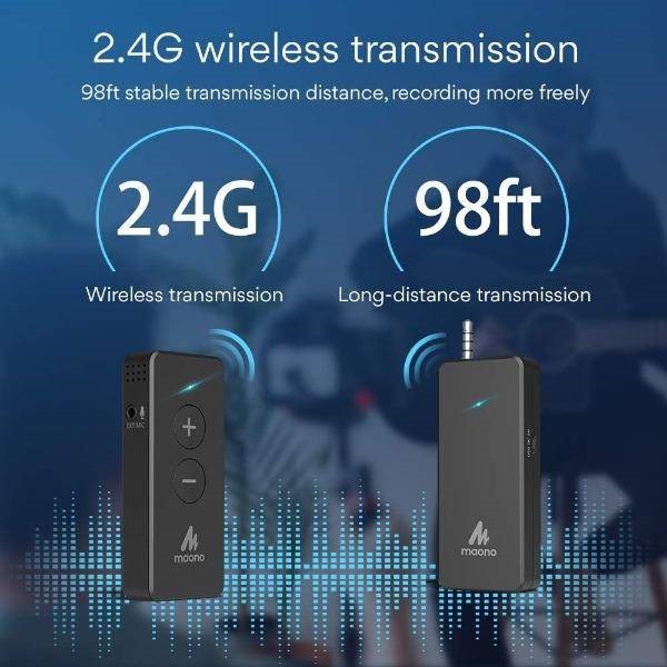 MAONO Vezeték nélküli csiptetős mikrofon AU-WM800, Wireless Lavalier Microphone