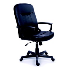 MAYAH Főnöki szék, hintamechanikával, fekete bonded bőrborítás, fekete lábkereszt,"Boss"
