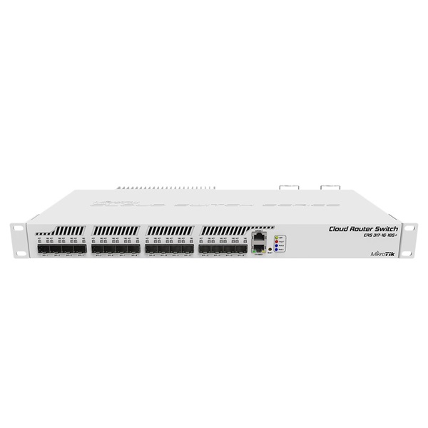 MIKROTIK Cloud Router Switch CRS317 (16SFP+, 1GbE management ) Rack kivitel 1U