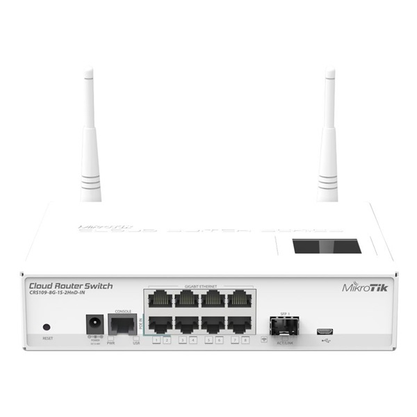 MIKROTIK Vezeték nélküli Router RouterBOARD CRS109-8G-1S-2HnD-IN