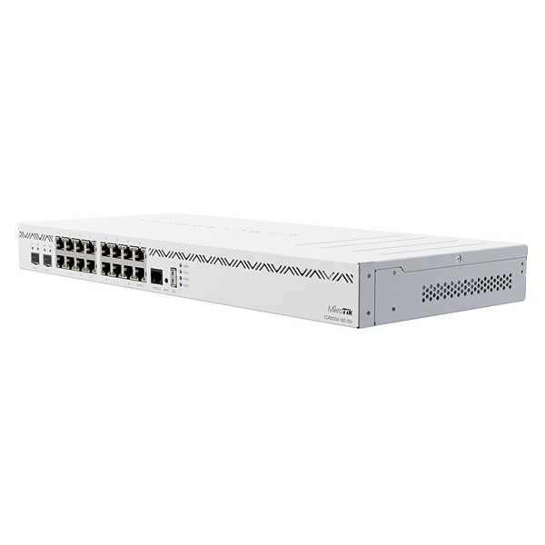 MIKROTIK Vezetékes Cloud Core Router 16x1000Mbps + 2x10Gbit SFP+, Fémházas, Rackes - CCR2004-16G-2S+