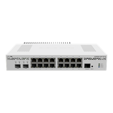 MIKROTIK Vezetékes Cloud Core Router 16x1000Mbps + 2x10Gbit SFP+, Fémházas, Rackes - CCR2004-16G-2S+PC