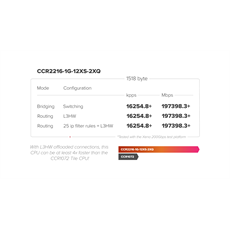 MIKROTIK Vezetékes Cloud Core Router 1x1000Mbps + 12x25Gbit SFP28 + 2x100Gbit QSFP28, Rackes - CCR2216-1G-12XS-2XQ