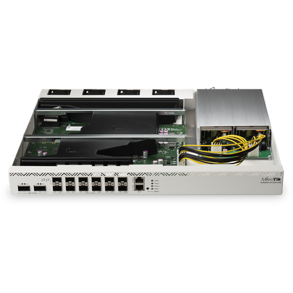 MIKROTIK Vezetékes Cloud Core Router 1x1000Mbps + 12x25Gbit SFP28 + 2x100Gbit QSFP28, Rackes - CCR2216-1G-12XS-2XQ