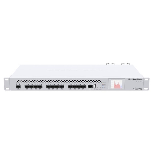 MIKROTIK Vezetékes Cloud Core Router CCR1016 (12SFP, 1SFP+) Redundant power supply + Gb RJ45 SFP modul