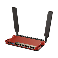 MIKROTIK Wireless Router 2,4GHz,8x1000Mbps + 1x2500Mbps SFP,  AX600, Menedzselhető, Asztali - L009UIGS-2HAXD-IN