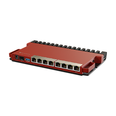 MIKROTIK Vezetékes Router 8x1000Mbps + 1x2500Mbps SFP, 1xUSB3.0,  Menedzselhető, Rackes - L009UiGS-RM