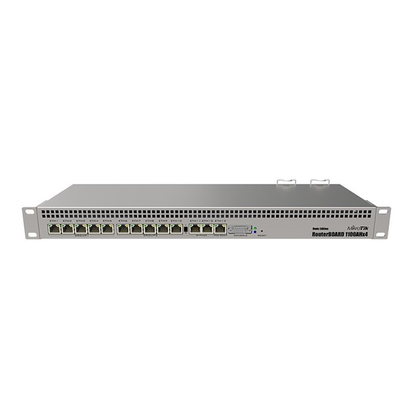 MIKROTIK Vezetékes Router RouterBOARD 13x1000Mbps, 60GB M.2SSD, Redundáns Táp, Rackes - RB1100DX4